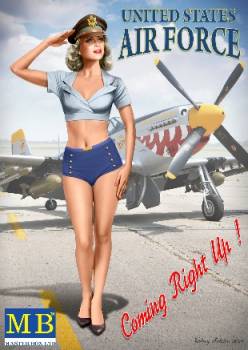 Patty USAF Pin-Up Girl Standing Saluting