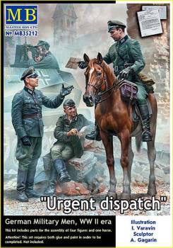 Urgent Dispatch. German Military Men, WW II era