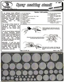 Spray Masking Stencil for Tank Wheels (Photo-Etch)