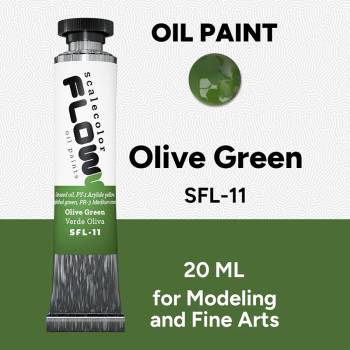 Scalecolor Floww Oil Paints: Olive Green 20Ml Tube