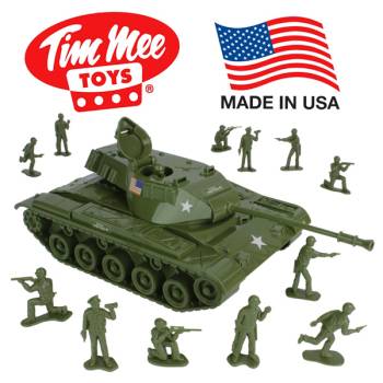 Walker Bulldog Tank Playset- Olive Green 13pc