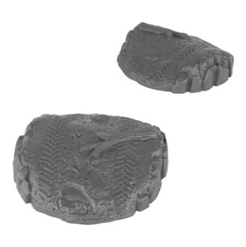 TimMee Toys Round ROADBLOACK TERRAIN Hill - 2pc Charcoal Gray