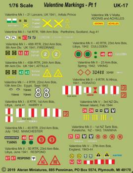 Valentine Tank Markings Pt 1