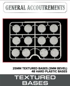 Wargames Atlantic General Accoutrements: 25mm Textured Bases