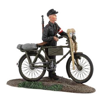 WW2: German Hitler Youth Pushing Bicycle No.1