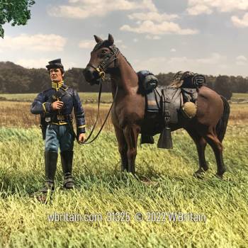 American Civil War: Federal Cavalry Trooper Holding Horse