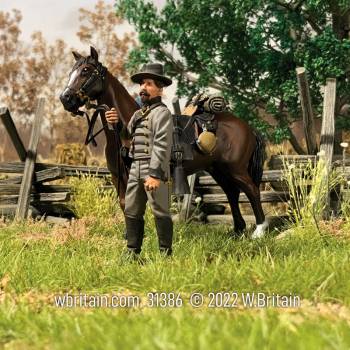 American Civil War: Dismounted Confederate 1st Virginia Cavalryman with Mount