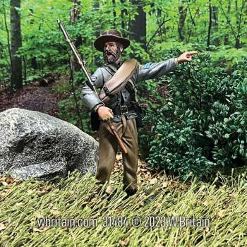 American Civil War: Confederate Infantry Corporal Urging Men Forward