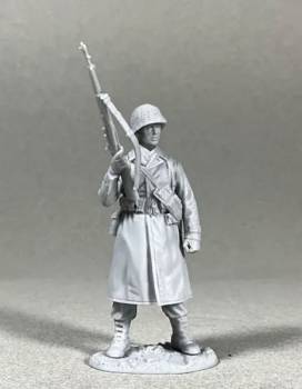 Campaign Series - U.S. Infantry in Raincoat Standing with M1 on Hip, 1943-45