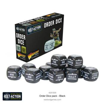 Bolt Action Orders Dice Packs - Black