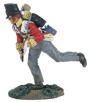 Napoleonic: British 44th Foot Light Company Crouching Running