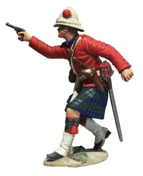 War Along the Nile: 42nd Highlander Company Officer Firing Pistol