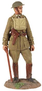 WW1: British Infantry 1916-17 Officer Standing with Walking Stick