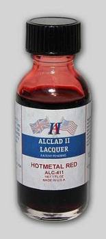 Transparent Hot Metal Red Lacquer 1oz. Bottle