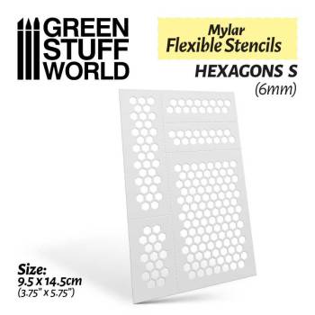 Flexible Stencils - HEXAGONS S (6mm)