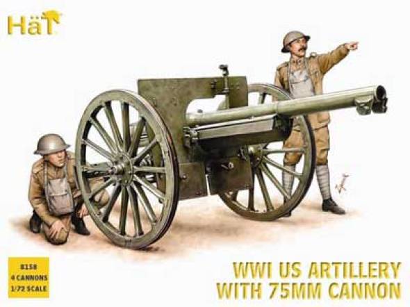 WWI US 75mm Gun with Crew