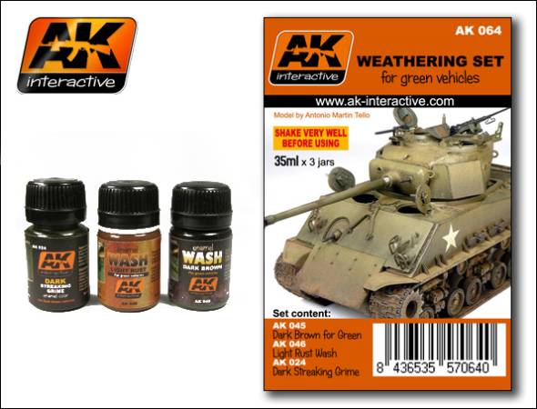 AK Interactive Weathering Set for Green Vehicles