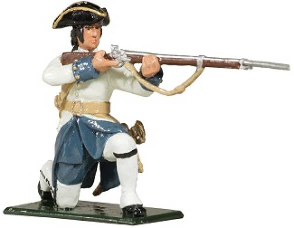 Regiments (Gloss): Compagnies Franches de la Marine Kneeling Firing, 1754-1760