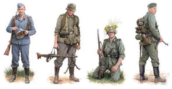 WWII German Advance to Kharkov 1942 (4 Figures Set)