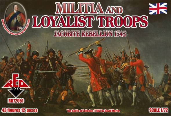 Jacobite Rebellion Militia and Loyalist Troops 1745