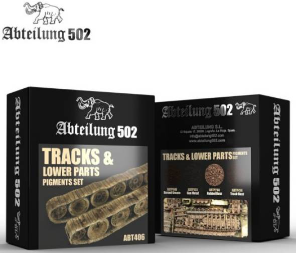 Abteilung 502 Weathering Pigment Set- Tracks & Lower Parts