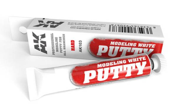 AK Interactive White Acrylic Modeling Putty 20ml Tube