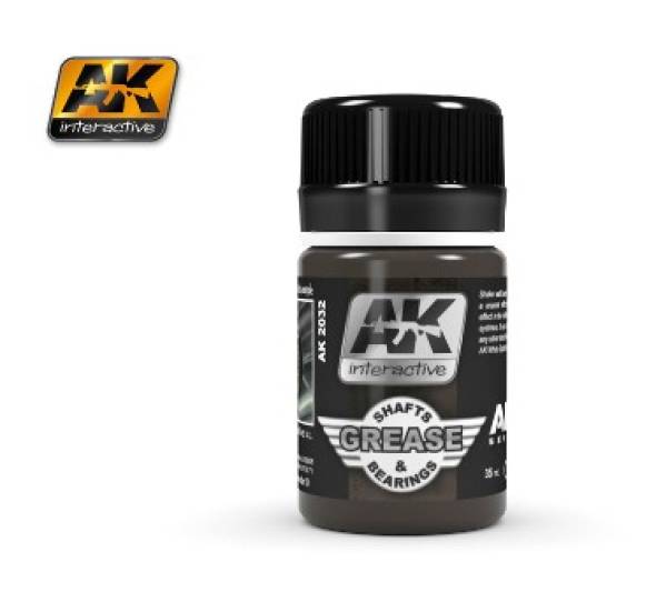 AK Interactive Pigment- Grease Shafts & Bearings Enamel Wash 35ml Bottle