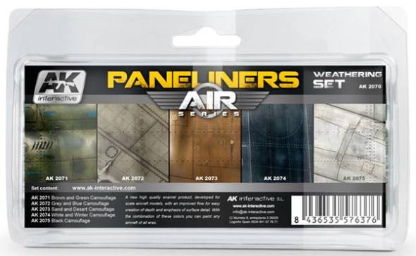 AK Interactive Pigment- Panel Liner Weathering Set