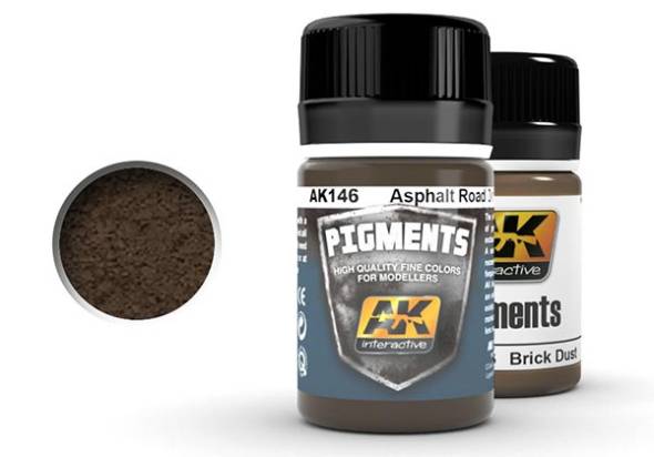 AK Interactive Pigment- Asphalt Road Dirt 35ml Bottle