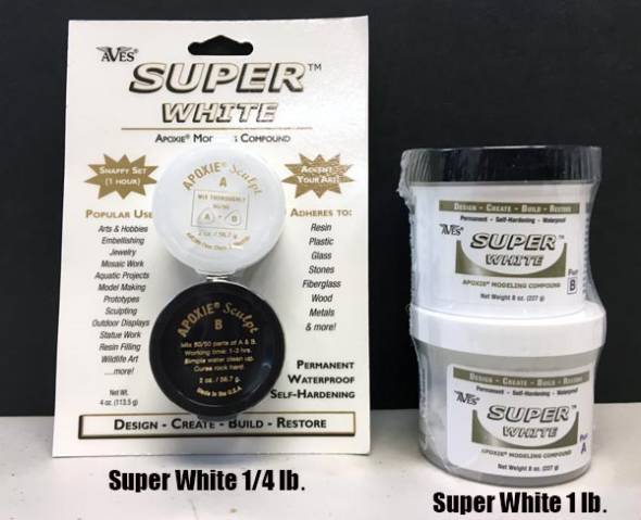 Apoxie Sculpt Super White Fine Grain 1/4 lb.