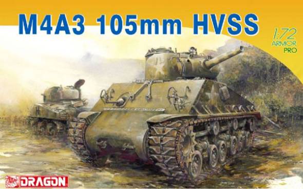 Sherman M4A3 with 105mm Howitzer Gun & HVSS