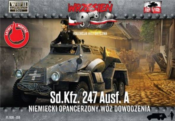 First to Fight WWII SdKfz 247 Ausf A German Command Armored Car w/2 Crew