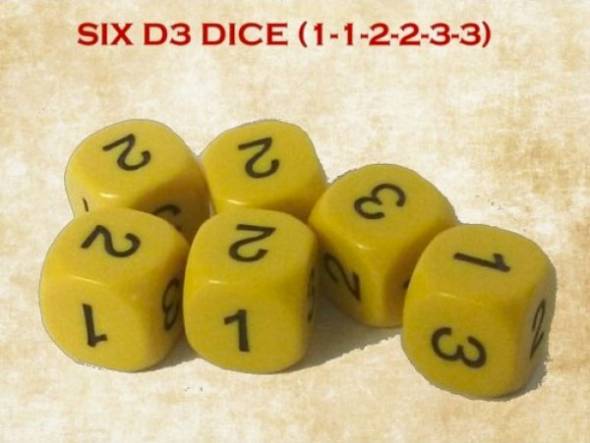 Gunfighters Ball 6-sided D3s x 6