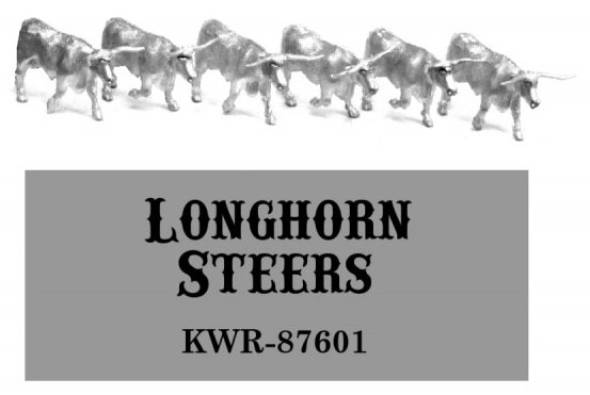 HO Scale Longhorn Steers