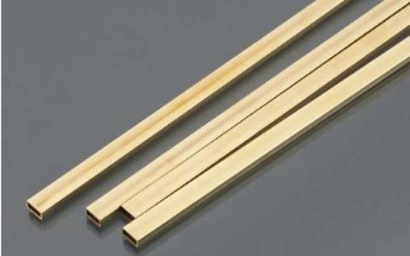 Rectangular Brass Tube .014 Wall 1/8 x 1/4 x 12 - 1 pc.