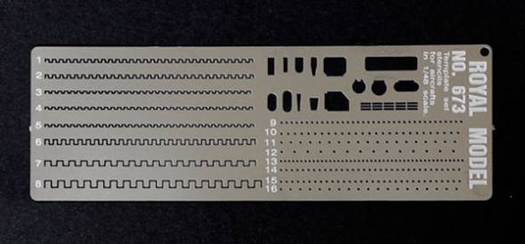 Scribing Template Stencils Set for 1/48 Planes (Photo-Etch)