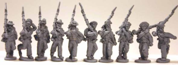 Confederate Infantry Advancing (Right Shoulder Shift) Set 3