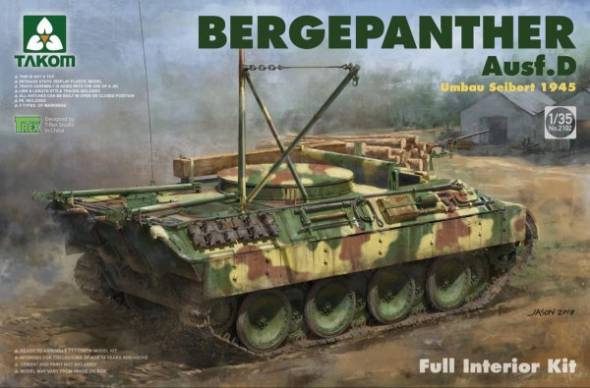 WWII Bergepanther Ausf D Tank Umbau Seibert 1945 w/Full Interior