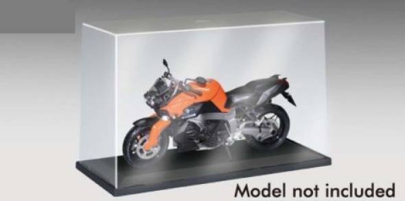 Showcase for 1/12 Motorcycle (9.7L x 4W x 6H) Black Base