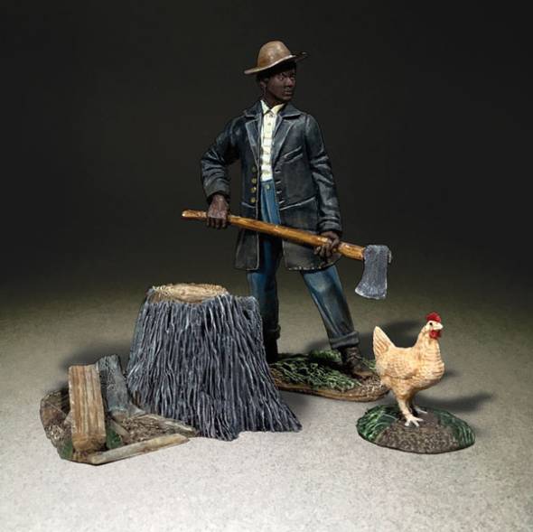 American Civil War: Looks like Chicken for Dinner Laborer with Axe and Chicken