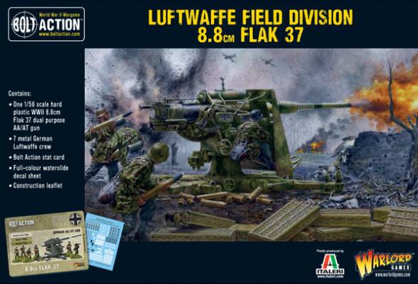 WWII German Luftwaffe Field Division 88mm Flak 37