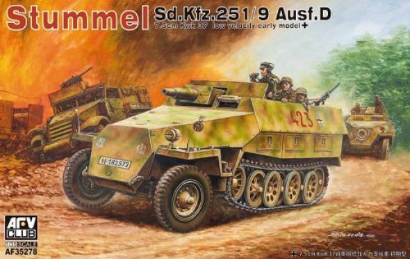 German Stummel SdKfz 251/9 Ausf D 7.5cm Kwk 37 Low Velocity Early Halftrack