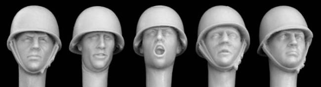 French Heads with M51 Steel Helmets