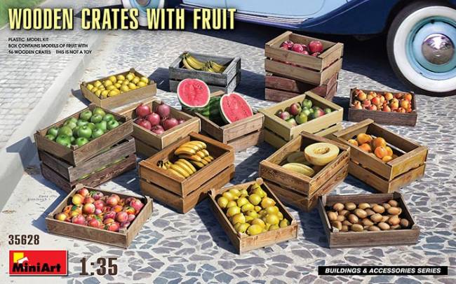 Wooden Crates with Fruit