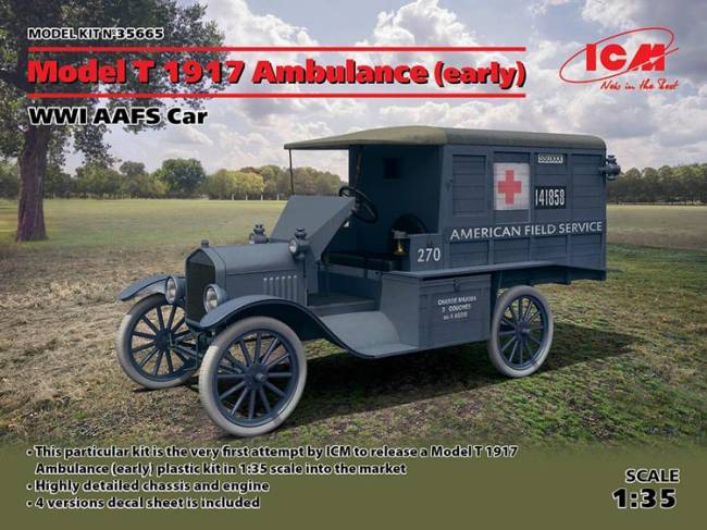 WWI Model T 1917 Ambulance (early) WWI AAFS Car