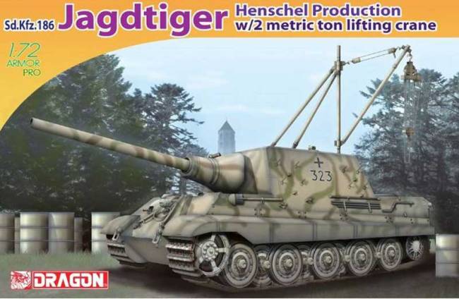 SdKfz 186 Jagdtiger Henschel Tank with Metric Ton Lifting Crane