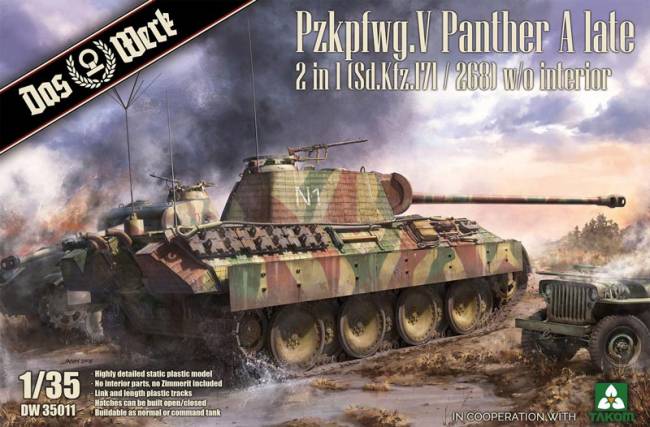 Pz.Kpfw. Panther A Late (2in1) Sd.Kfz. 171/268 (Without Interior)