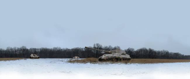 The King is Dead, WWII Winter Scenic Backdrop