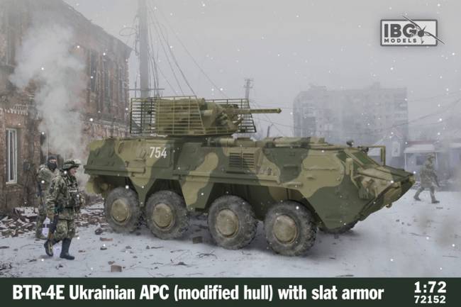 IBG BTR-4E Ukrainian APC with Slat Armor (Mid Production)