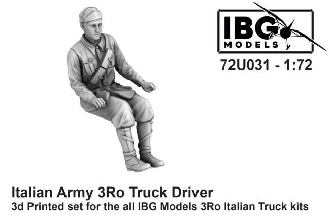 Italian Army 3Ro Truck Driver (3D-Printed - 1 figure)